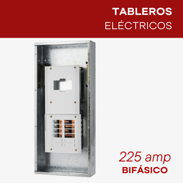 tableros electricos o distribucion electrica de 225 amperios con interior bifasico en cobre