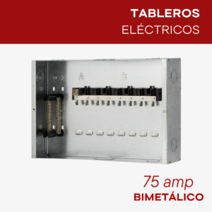 tableros electricos o distribucion electrica de 75 amperios con interior bimetalico
