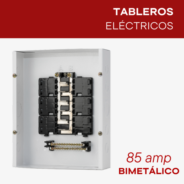TABLEROS ELECTRICOS DE DISTRIBUCION DE 85 AMPERIOS CON INTERIOR EN BIMETALICO | RECOL SAS