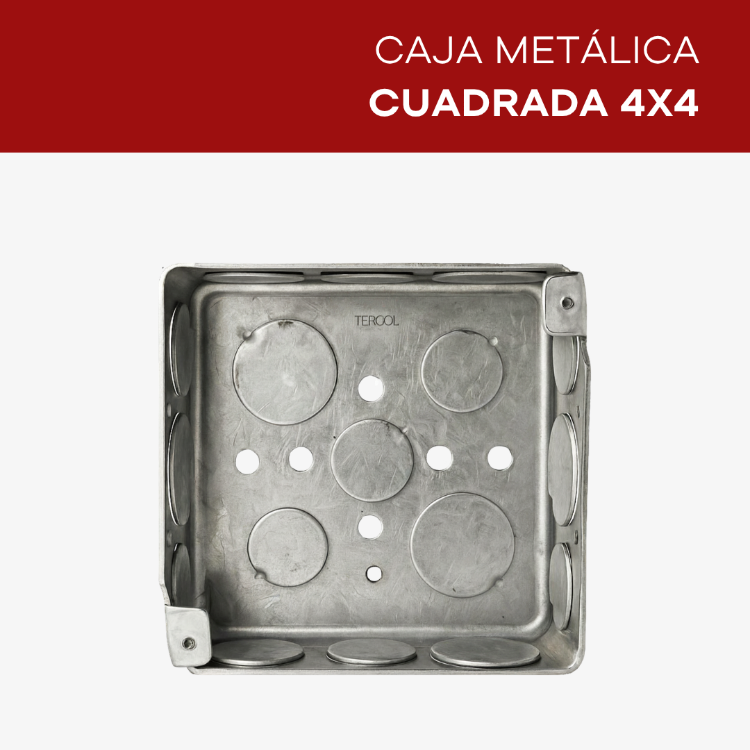 CAJAS METALICAS GALVANIZADAS PARA EMPALME ELECTRICO Y SECTOR INDUSTRIAIL | TERCOL CAJA | CAJA CUADRADA 4X4 DE METAL