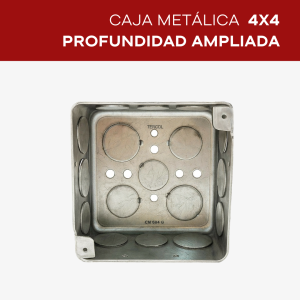 CAJAS METALICAS GALVANIZADAS PARA EMPALME ELECTRICO Y SECTOR INDUSTRIAIL | TERCOL CAJA | CAJA CUADRADA 4X4 CON FONDO HONDO O PROFUNDIDAD AMPLIADA DE METAL